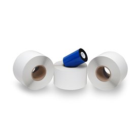Continuous Thermal Transfer Labels 4 in x 6000 in 3 rolls with 1 ribbon