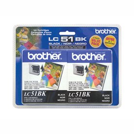 Brother LC51BK Black Ink Cartridge (500 yield)