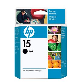 HP 15 (C6615DN) Black Ink Cartridge (500 Yield)