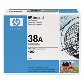 HP 38A (Q1338A) Black Toner Cartridge (12,000 Yield)