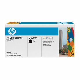 HP 124A (Q6000A) Black Toner Cartridge (2,500 Yield)