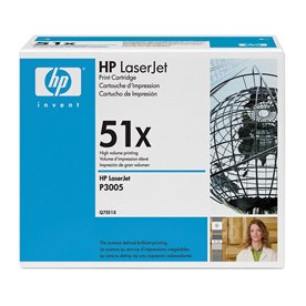 HP 51X (Q7551X) Black Toner Cartridge (13,000 Yield)