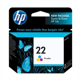 HP 22 (C9352AN) Tri-Color Ink Cartridge (165 Yield)