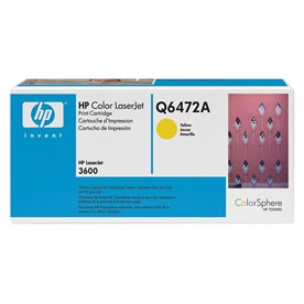 HP 502A (Q6472A) Yellow Toner Cartridge (4,000 Yield)