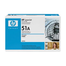 HP 51A (Q7551A) Black Toner Cartridge (6,500 Yield)